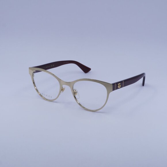 Gucci GG1114O 003 Eyeglasses Gold/Red 52mm Cat Eye Frame - Picture 6 of 12